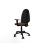 PIQUERAS Y CRESPO Chaise de bureau Algarra, tissu marron foncé, mécanisme de contact permanent