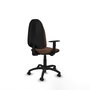 PIQUERAS Y CRESPO Chaise de bureau Algarra, tissu marron foncé, mécanisme de contact permanent