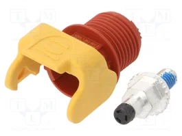 HARTING Connecteur d'alimentation DC mâle Han® S, 1,5kV, rouge