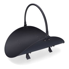 Edm Panier à bois métallique noir 48 x 35 x 38 cm