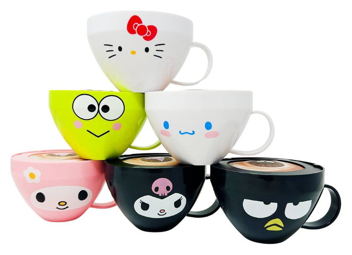 Joy Toy Assortiment de figurines squishy Hello Kitty Cappuccino (8 pièces)