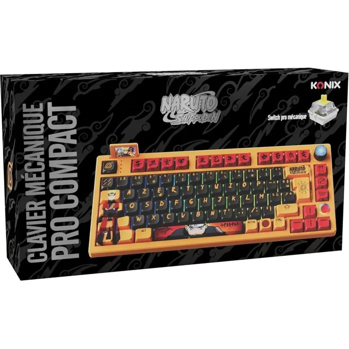 Clavier Mécanique Konix Naruto Shippuden Édition Pro Collector Numérotée - AZERTY - Switch Gateron Yellow Pro - RGB - Bluetooth / 2.4 GHz / USB - Rétroéclairage LED Clavier Mécanique Konix Naruto Shippuden Édition Pro Collector Numérotée - AZERTY - Switch Gateron Yellow Pro - RGB - Bluetooth / 2.4 GHz / USB - Rétroéclairage LED