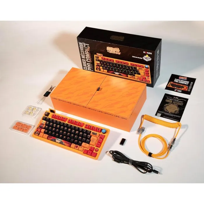 Clavier Mécanique Konix Naruto Shippuden Édition Pro Collector Numérotée - AZERTY - Switch Gateron Yellow Pro - RGB - Bluetooth / 2.4 GHz / USB - Rétroéclairage LED Clavier Mécanique Konix Naruto Shippuden Édition Pro Collector Numérotée - AZERTY - Switch Gateron Yellow Pro - RGB - Bluetooth / 2.4 GHz / USB - Rétroéclairage LED