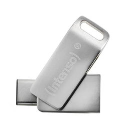 Intenso 128GB Clé USB 3.2 USB-A USB-C Métal, jusqu'à 70MB/s