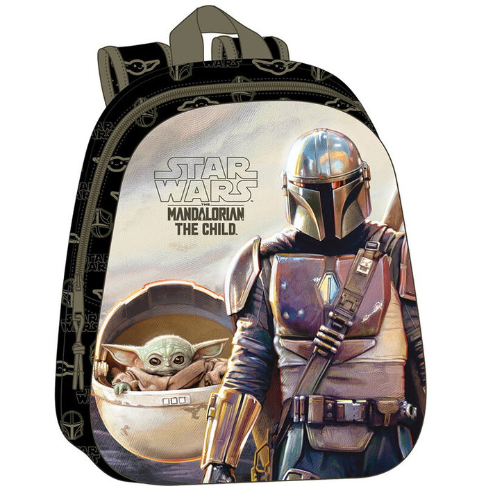 Safta Sac à dos enfant 3D The Mandalorian Noir et Beige Safta Sac à dos enfant 3D The Mandalorian Noir et Beige