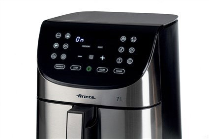 Ariete 4628 - Friteuse à air sans huile XXL en métal, 11 programmes, cuisson saine avec 80% moins de graisse, panier amovible