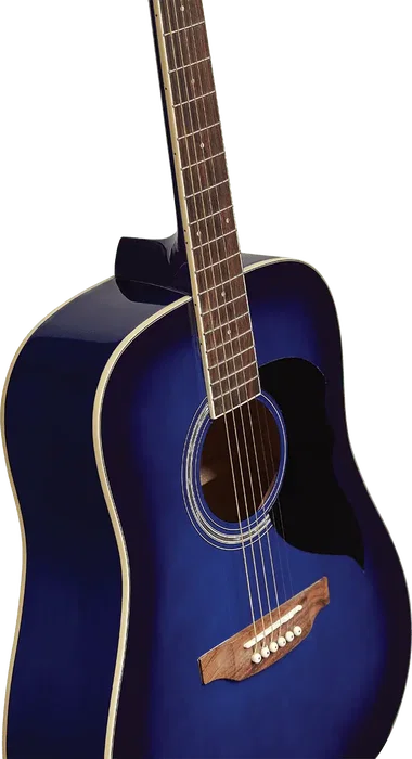 EKO Guitare Électroacoustique Folk Dreadnought Ranger 6 - Azul Sunburst - Cutaway - Taille 4/4
