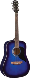 EKO Guitare Électroacoustique Folk Dreadnought Ranger 6 - Azul Sunburst - Cutaway - Taille 4/4