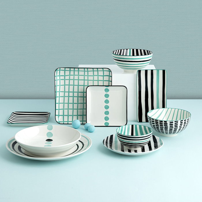 Bidasoa Assiette à dessert Zigzag Multicouleur Céramique 19 cm (12 Unités) Bidasoa Assiette à dessert Zigzag Multicouleur Céramique 19 cm (12 Unités)