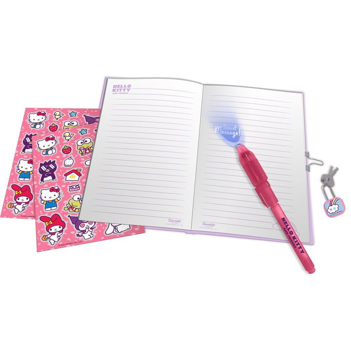 Hello Kitty and Friends - Journal avec stylo magique - Dimensions : 23x22x3 cm