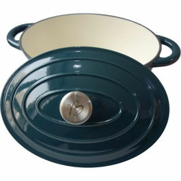 Baumalu Cocotte Ovale 30 cm Bleu vert