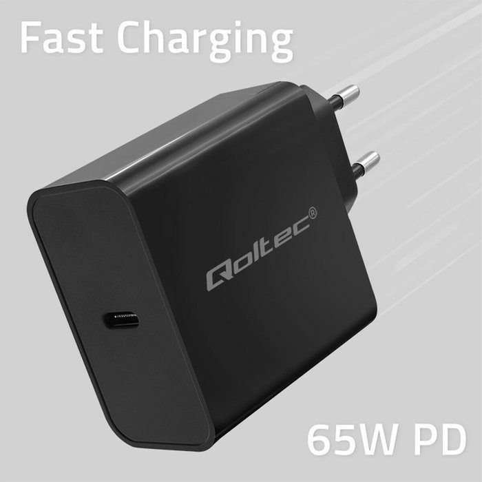 Chargeur mural Qoltec 52379 Noir 65 W (1 Unités)