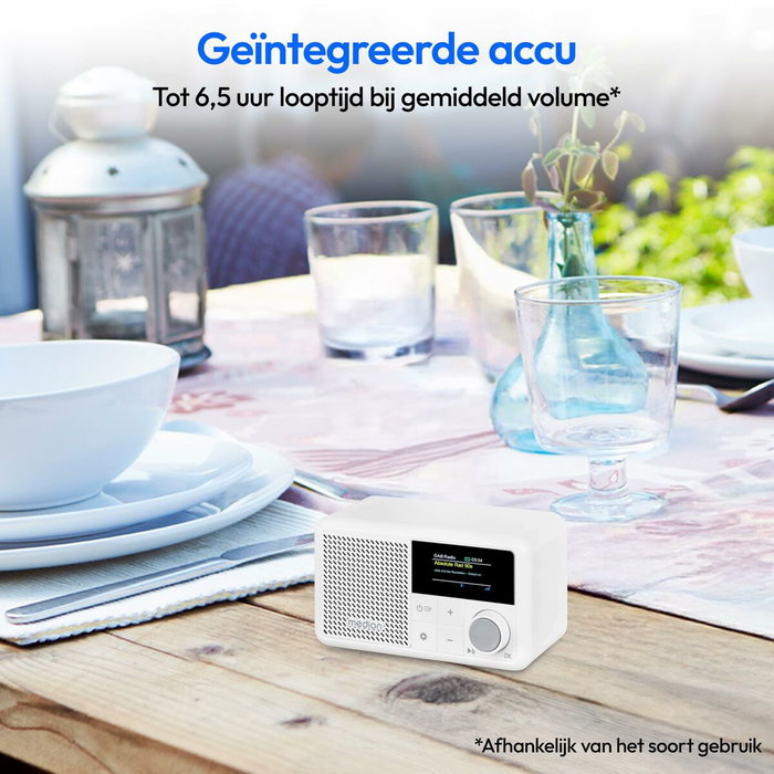 Medion Radio numérique DAB+/FM et Bluetooth, Écran TFT 1.47 pouces - Blanc