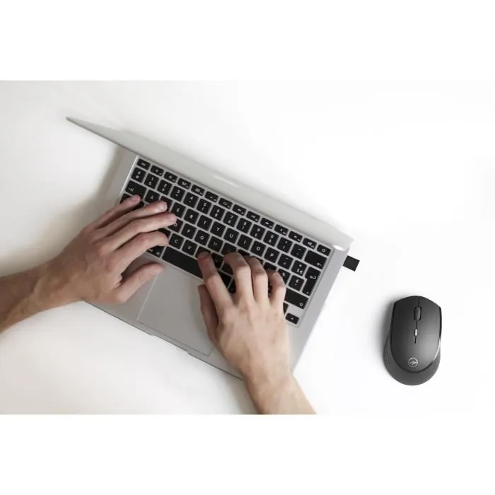 Mobility - Souris sans fil rechargeable MOBILITY, connexion double dongle USB et USB-C