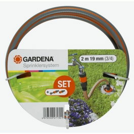Gardena Set de Connexion Grand Débit avec Tuyau 2 m Ø 19 mm