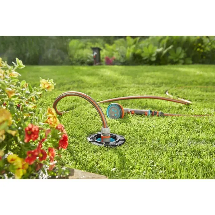 Gardena Set de Connexion Grand Débit pour Robinet et Irrigation - Inclut Raccords Rapides, Tuyau 19 mm