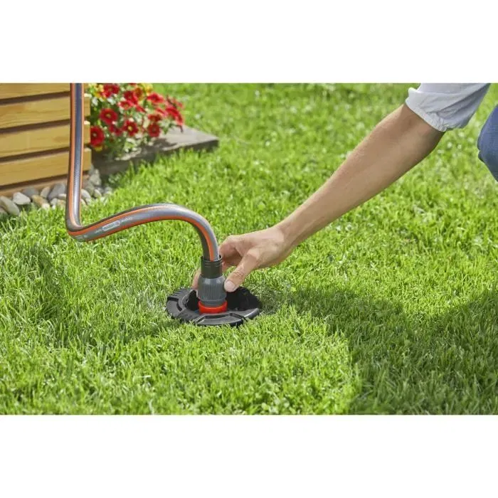 Gardena Set de Connexion Grand Débit pour Robinet et Irrigation - Inclut Raccords Rapides, Tuyau 19 mm