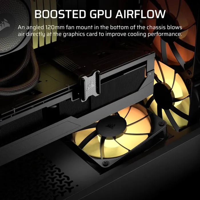 Corsair 3200D RS ARGB Boîtier PC Moyen Tour Gris, 3 ventilateurs RS120 ARGB