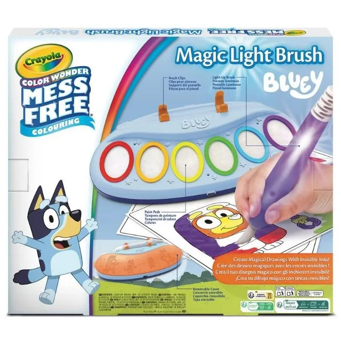 Crayola - Color Wonder - Pinceau Magique Lumineux Bluey - Dessin Propre et Magique dès 3 ans (Magic Light-Up Brush) Crayola - Color Wonder - Pinceau Magique Lumineux Bluey - Dessin Propre et Magique dès 3 ans (Magic Light-Up Brush)