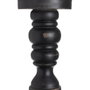 BigBuy Home Bougeoir Noir Bois Verre 12 x 12 x 55 cm