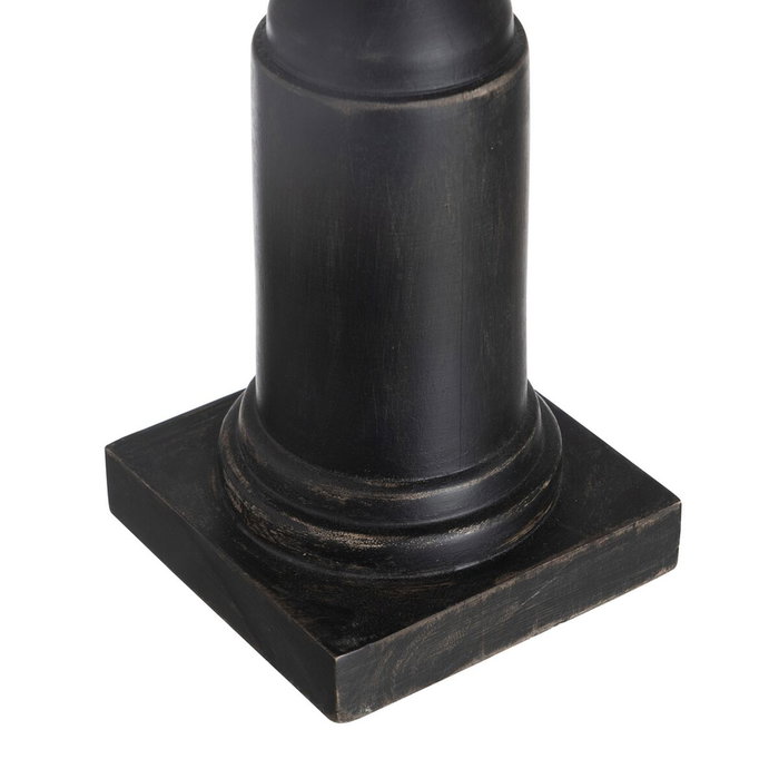 BigBuy Home Bougeoir Noir Bois Verre 12 x 12 x 55 cm BigBuy Home Bougeoir Noir Bois Verre 12 x 12 x 55 cm