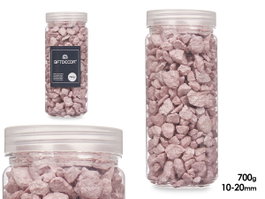 GIFTDECOR Bote Piedra 10-20 mm Metallizzata Rosa 700g
