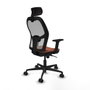 Piqueras y Crespo Chaise de Bureau avec Appui-tête Jorquera 2D036N2 Marron Gris