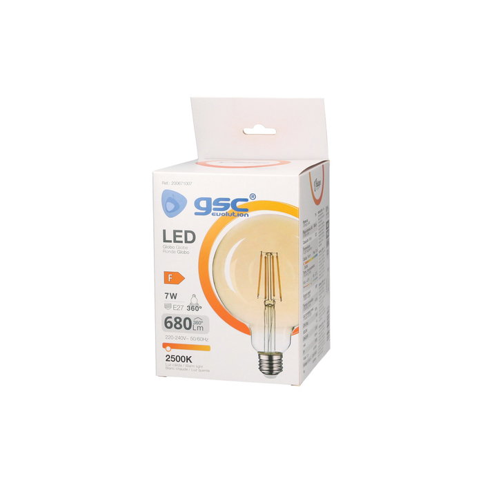 GSC Evolution Ampoule LED Globo G125 Vintage 7W E27 2500K