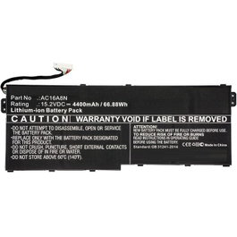 CoreParts Batterie pour Acer 66.88Wh Li-ion 15.2V 4400mAh Noir