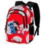 Kiss Stitch Disney Sac à dos 44 cm grande capacité avec port USB et résistance à l'eau, compartiments multiples, dos rembourré