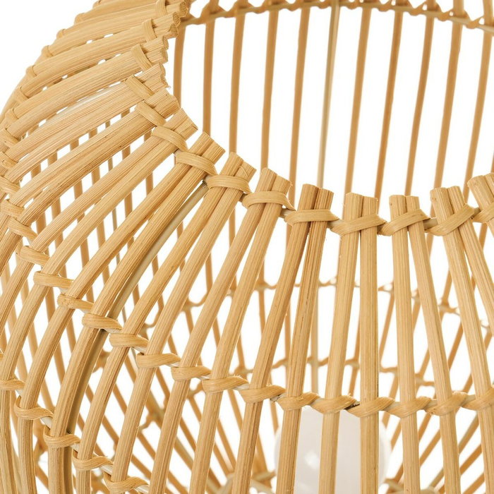 BigBuy Home Lampe de bureau Naturel Métal Rotin