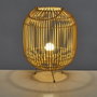BigBuy Home Lampe de bureau Naturel Métal Rotin