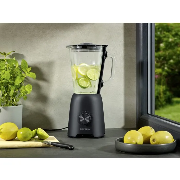 Severin SM3722 Blender 600 W, 1,5 L, 2 vitesses + Turbo, Noir