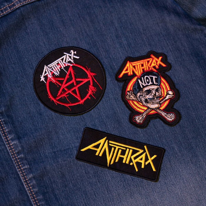 ERIK - Set de 3 patches bande Anthrax en polyester à coudre ou coller - Différents designs