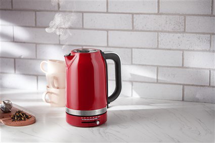 Kitchenaid 5KEK1701 Bouilloire électrique Rouge avec 7 températures réglables (50°C à 100°C) - Grande capacité