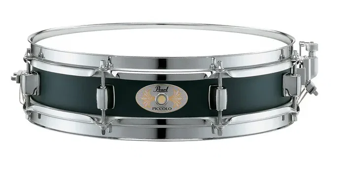 PEARL 13x3 Black Lacquered Steel, Cl-05, Steel Hoop, Sr-018, S-029 - Caisse claire 38x37x12 cm