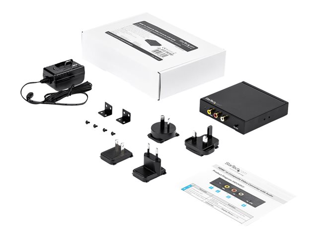 StarTech HD2VID2 Convertisseur HDMI vers RCA Vidéo Composite Audio Stéréo PAL NTSC