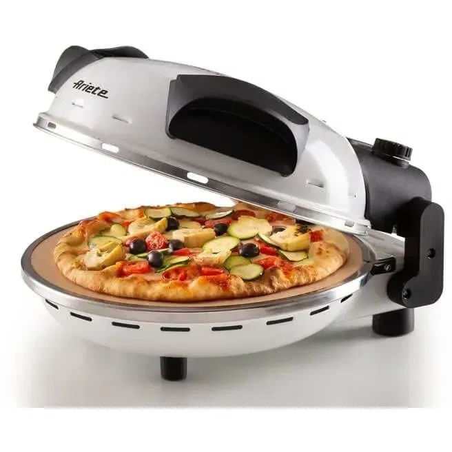Ariete Four à Pizza Électrique 918, Blanc, Pierre Réfractaire, 33 cm, 1200W, Température Max 400°C, Cuisson Rapide Ariete Four à Pizza Électrique 918, Blanc, Pierre Réfractaire, 33 cm, 1200W, Température Max 400°C, Cuisson Rapide