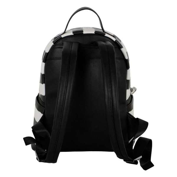 Karactermania - Sac à dos Heady Bitelchús / Beetlejuice Stripes - Sac à dos urbain PVC avec compartiments - 24.5 x 15 x 29 cm - Blanc Karactermania - Sac à dos Heady Bitelchús / Beetlejuice Stripes - Sac à dos urbain PVC avec compartiments - 24.5 x 15 x 29 cm - Blanc