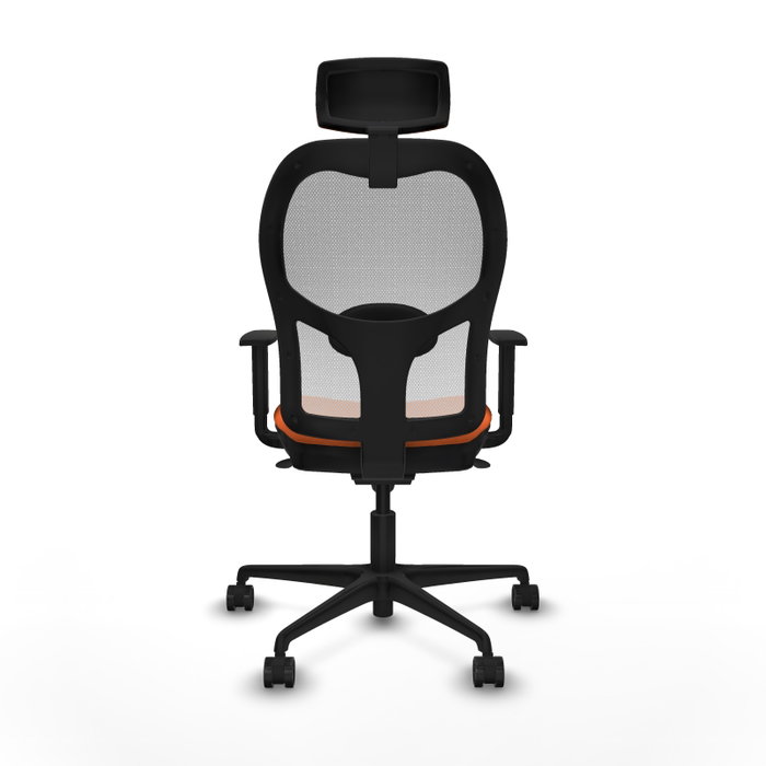 Piqueras y Crespo Chaise de Bureau Jorquera Orange et Blanc