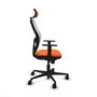 Piqueras y Crespo Chaise de Bureau Jorquera Orange et Blanc