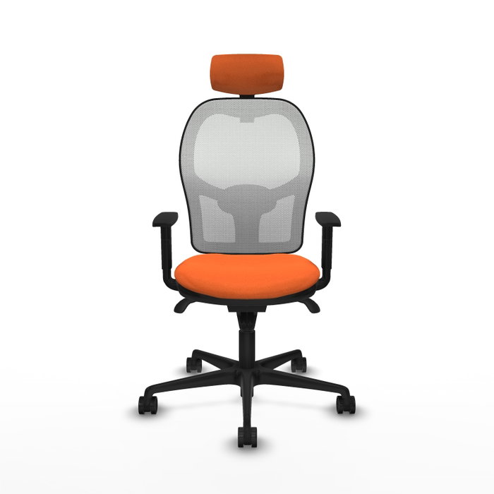 Piqueras y Crespo Chaise de Bureau Jorquera Orange et Blanc