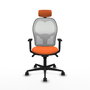Piqueras y Crespo Chaise de Bureau Jorquera Orange et Blanc
