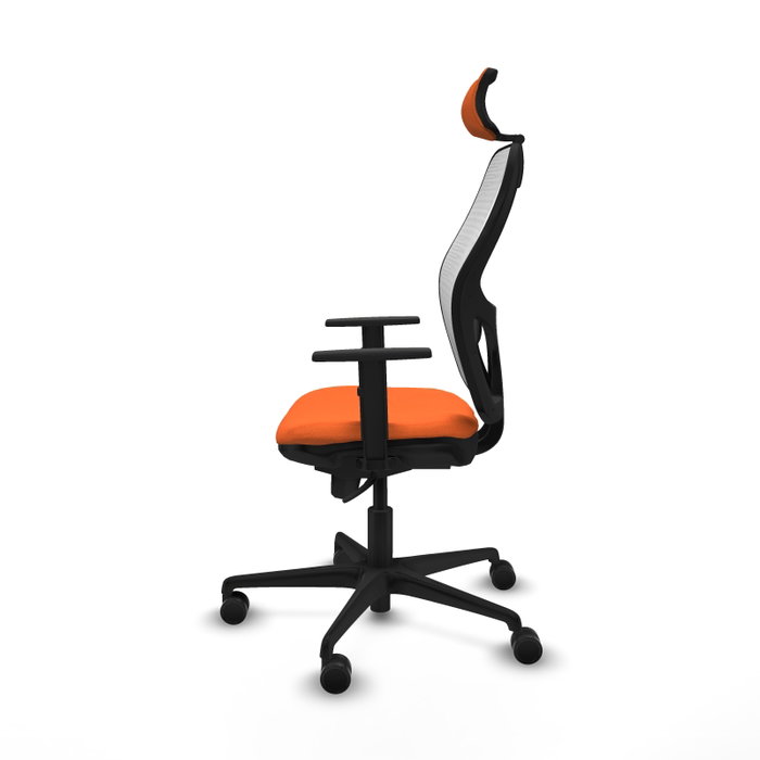 Piqueras y Crespo Chaise de Bureau Jorquera Orange et Blanc