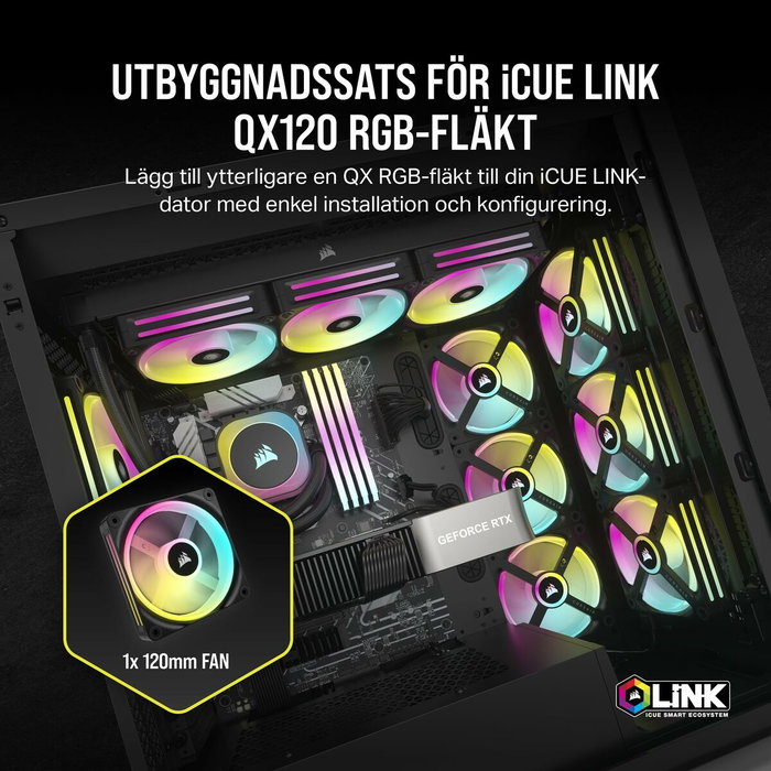 Corsair iCUE LINK QX120 RGB CO-9051001-WW Noir