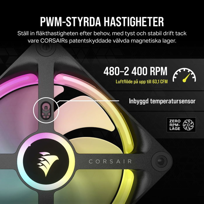 Corsair iCUE LINK QX120 RGB CO-9051001-WW Noir