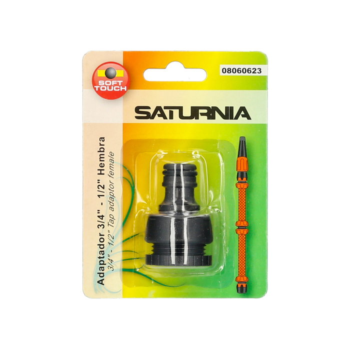 SATURNIA Adaptateur de tuyau Soft Touch 3/4" - 1/2"
