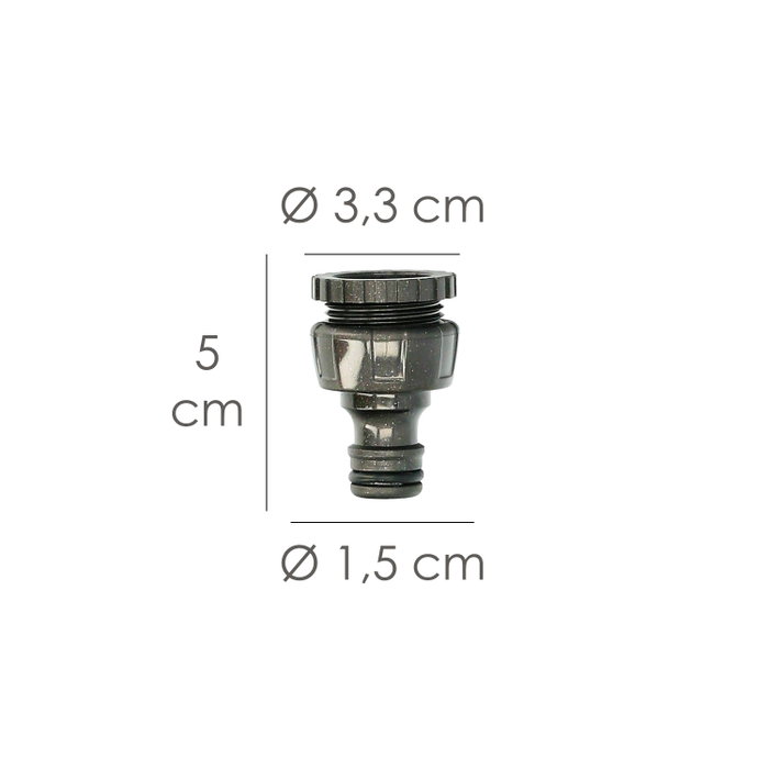 SATURNIA Adaptateur de tuyau Soft Touch 3/4" - 1/2"