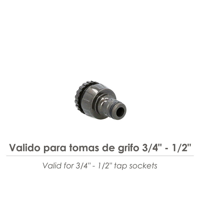 SATURNIA Adaptateur de tuyau Soft Touch 3/4" - 1/2"