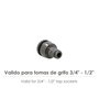 SATURNIA Adaptateur de tuyau Soft Touch 3/4" - 1/2"